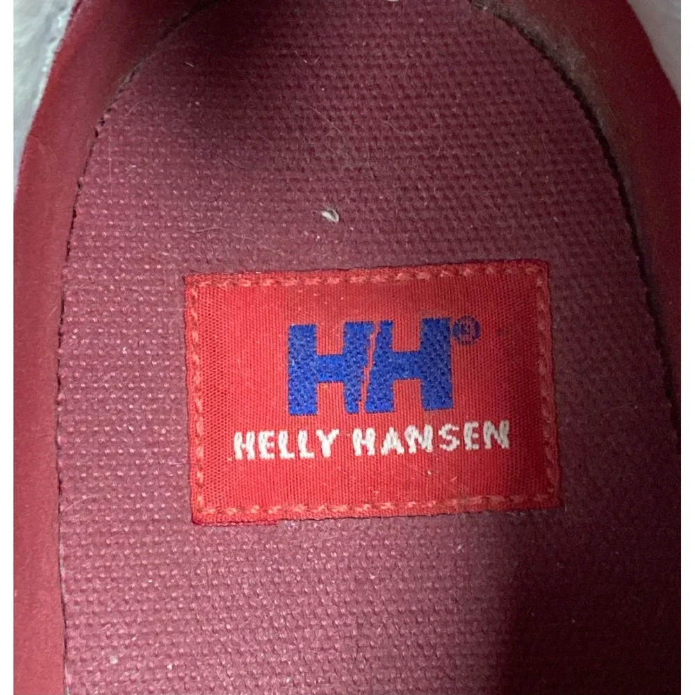 Helly‎ Hansen Mens Burgundy Canvas Low Top Sailing Boat Shoes HH Logo Sneaker